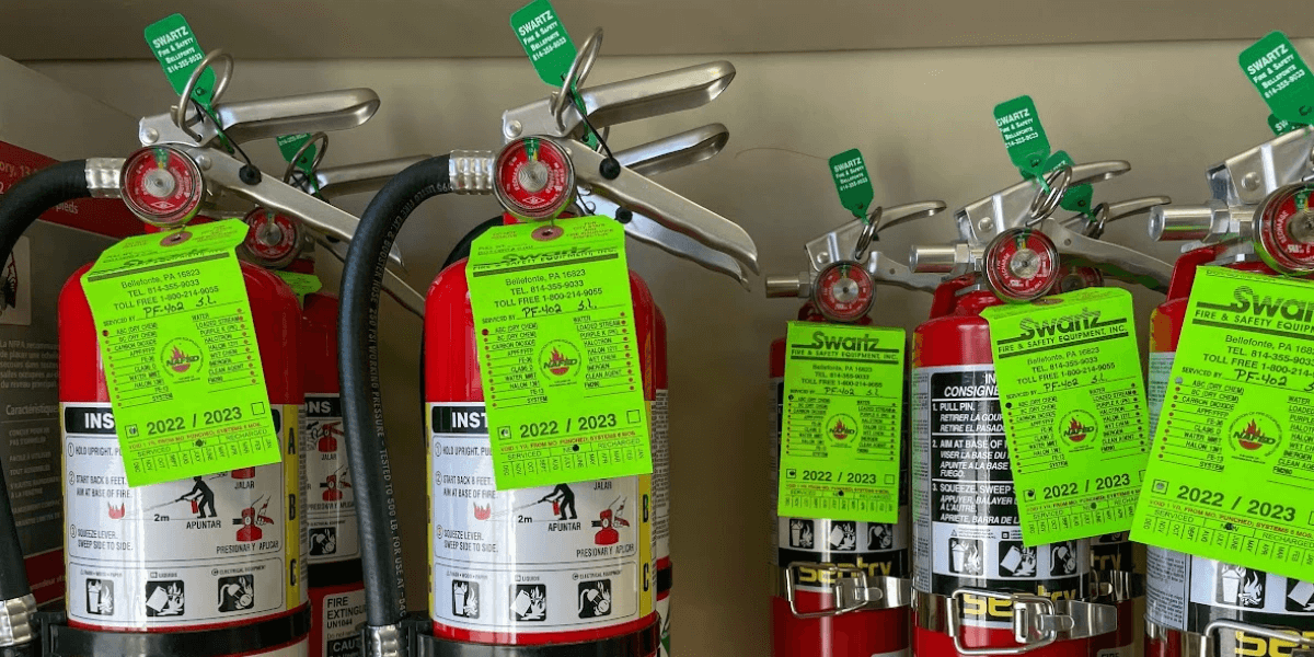 Abc fire extinguishers supplied by swarts fire safety